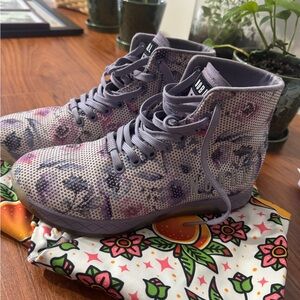 Floral High-Top Sneakers